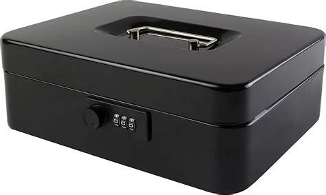 metal security box with combination lock|KYODOLED Large Cash Box with Combination Lock .